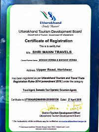 UTTARAKHAND TOURISM CERTIFICATE